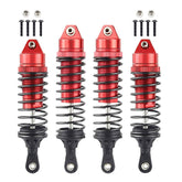 4Pcs RC Car Front Rear Shock Absorber for 1:10 4x4 Traxxas Slash Monster Car Red